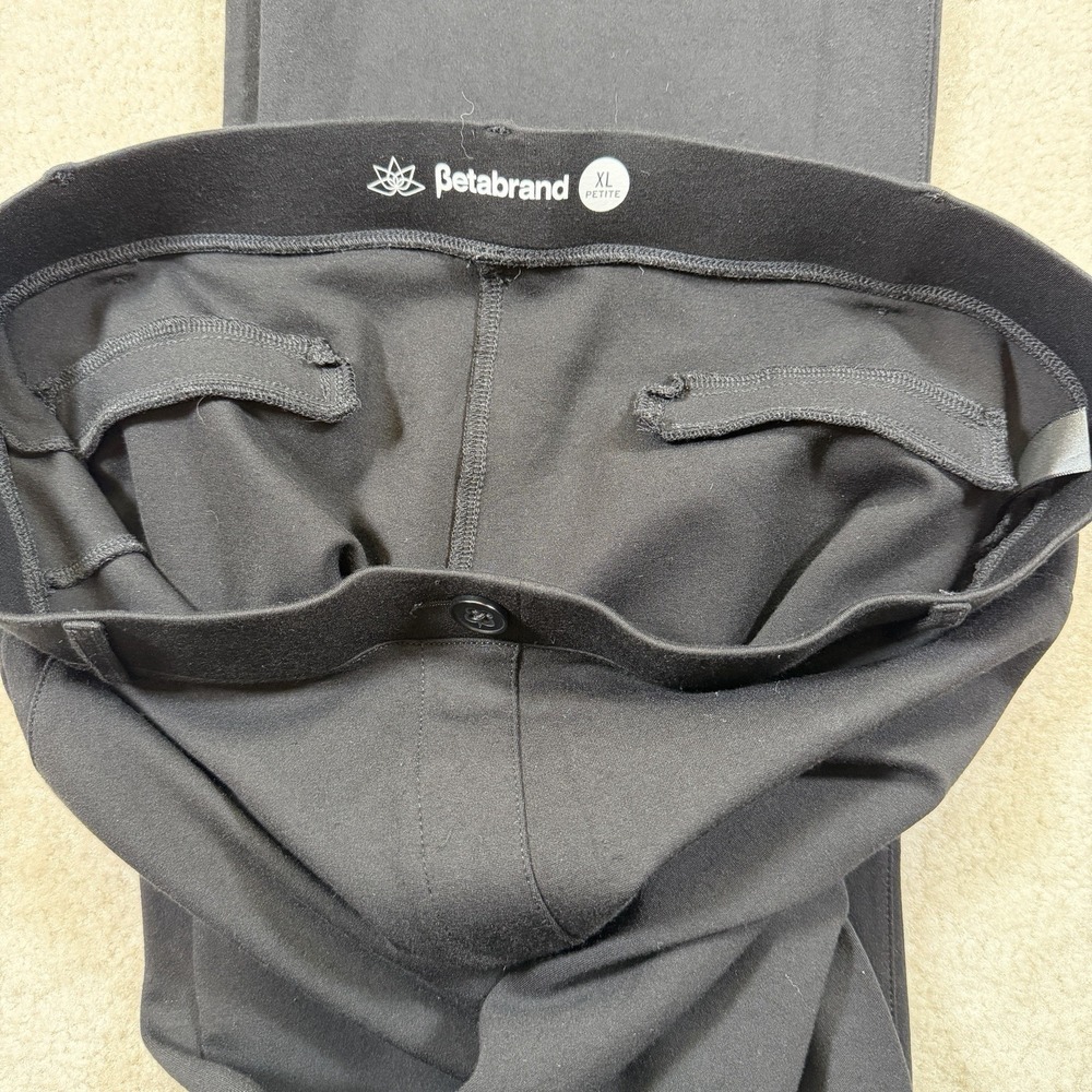 Betabrand Classic Dress Pant Yoga Pant Womens XL Petite Black Bootcut - Picture 9 of 9